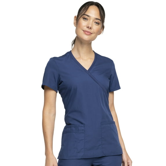 Cherokee Workwear Originals Women's Scrubs Top Mock Wrap WW650