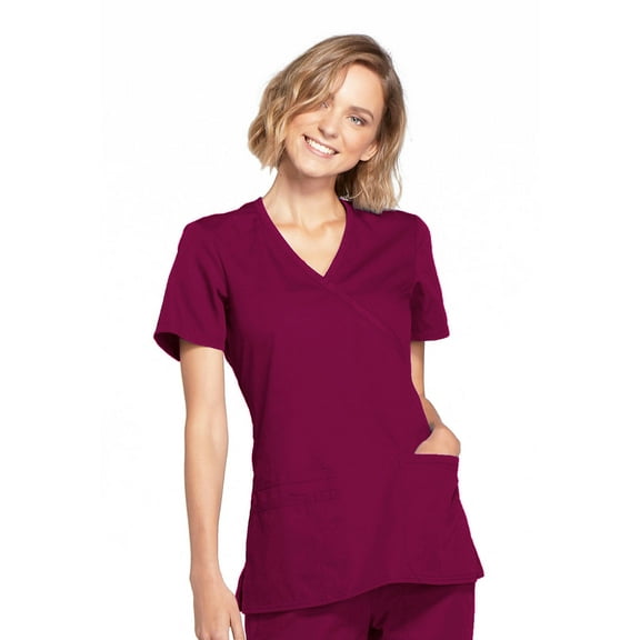 Cherokee Workwear Originals Women's Scrubs Top Mock Wrap WW650