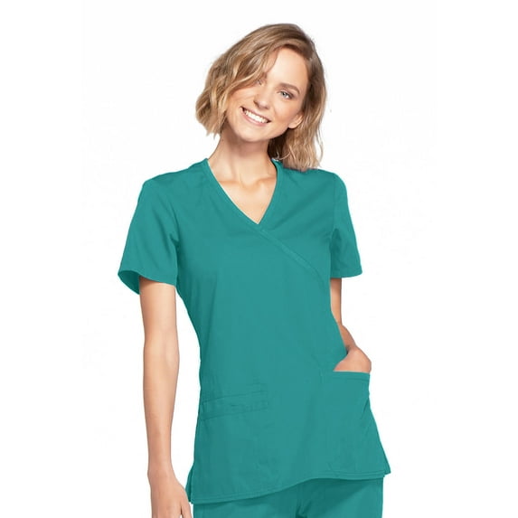 Cherokee Workwear Originals Women's Scrubs Top Mock Wrap WW650