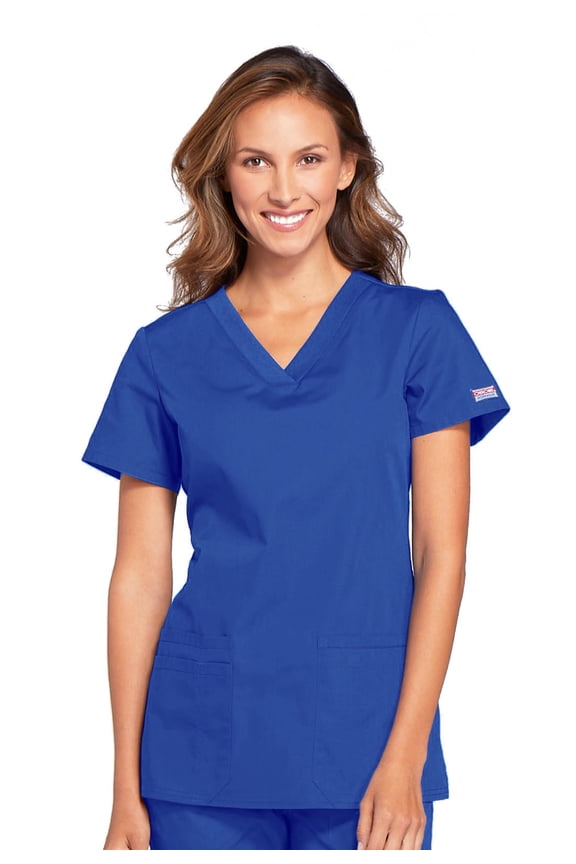 Workwear Originals Women's Scrubs V-Neck Top with 3 Pockets - WW645