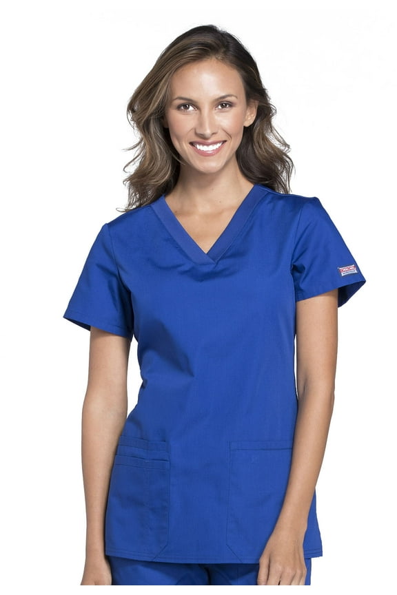 Workwear Originals Women's Scrubs V-Neck Top with 3 Pockets - WW645