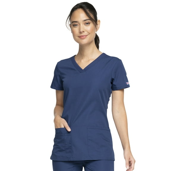 Cherokee Workwear Originals Women's Scrubs V-Neck Top with 3 Pockets - WW645