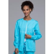 Cherokee Workwear Prints Women's Scrubs Jacket Snap Front Warm Up 4350