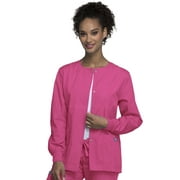 Cherokee Workwear Prints Women's Scrubs Jacket Snap Front Warm Up 4350