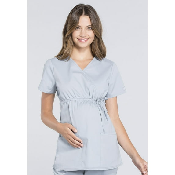 Cherokee Workwear Professionals Maternity Women's Scrubs Top Mock Wrap WW685