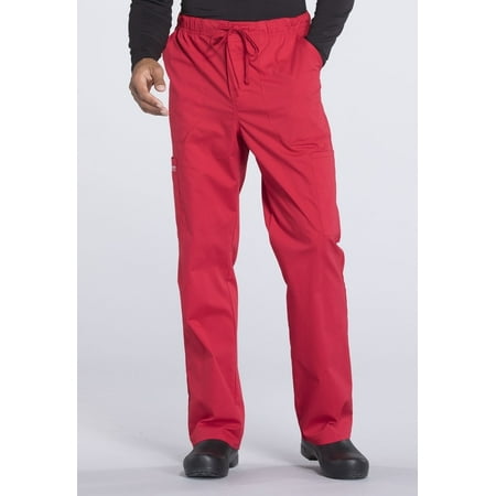 Cherokee Workwear Professionals Men Scrubs Pant Tapered Leg Drawstring Cargo WW190
