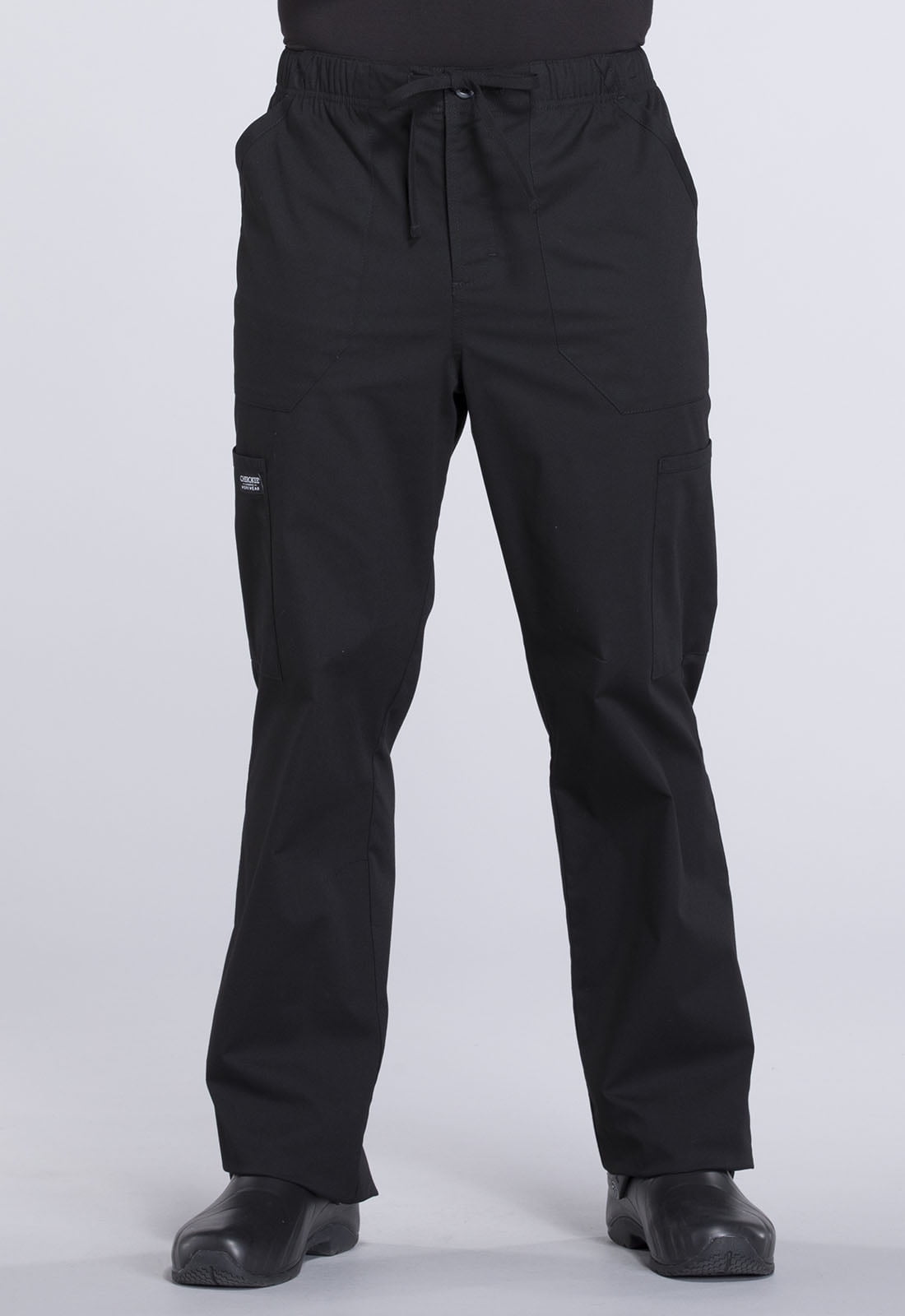 Cherokee Workwear Men’s Drawstring Cargo Pant Short 4100S – Grey, Cotton Blend, Medical Uniform