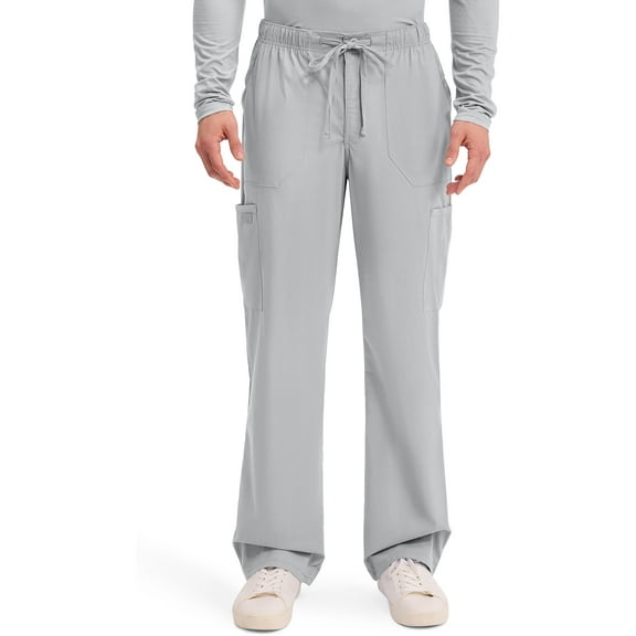 Cherokee Workwear Professionals Men Scrubs Pant Tapered Leg Drawstring Cargo WW190