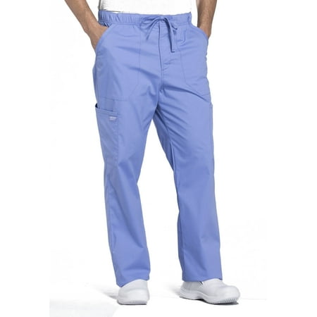 Cherokee Workwear Professionals Men Scrubs Pant Tapered Leg Drawstring Cargo WW190