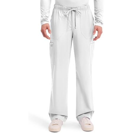 Cherokee Workwear Professionals Men Scrubs Pant Tapered Leg Drawstring Cargo WW190