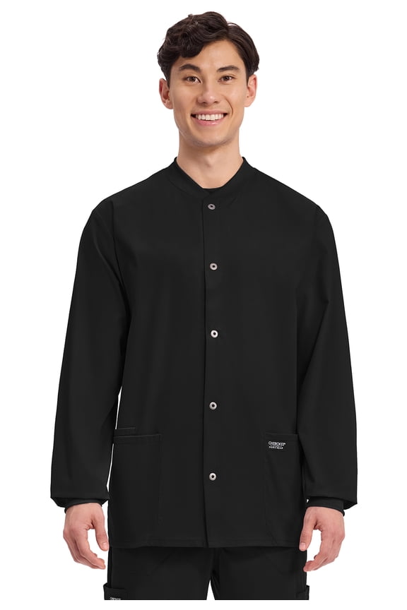 Workwear Professionals Men Warm Up Scrubs Jacket Snap Front WW360, 2XL