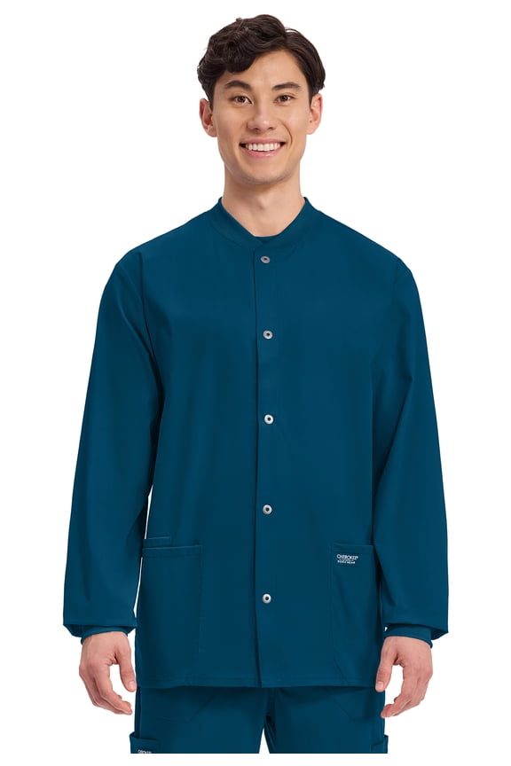 Workwear Professionals Men Warm Up Scrubs Jacket Snap Front WW360