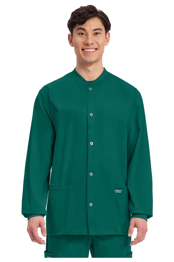 Workwear Professionals Men Warm Up Scrubs Jacket Snap Front WW360