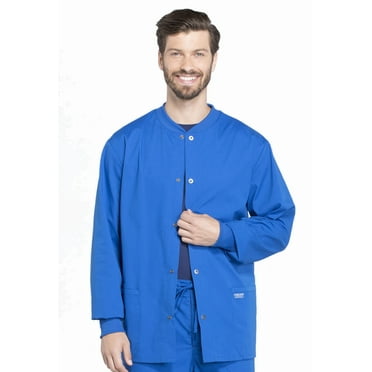 Cherokee Workwear Professionals Men Warm Up Scrubs Jacket Snap Front WW360