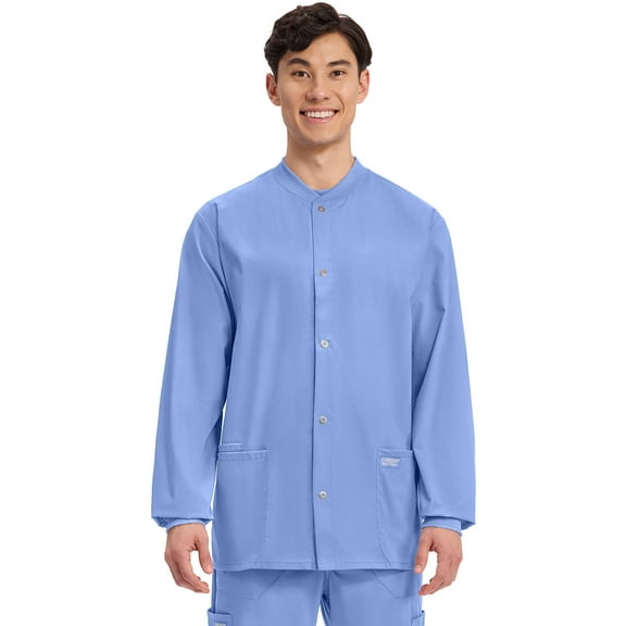 Cherokee Workwear Professionals Men Warm Up Scrubs Jacket Snap Front WW360