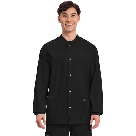 Cherokee Workwear Professionals Men Warm Up Scrubs Jacket Snap Front WW360