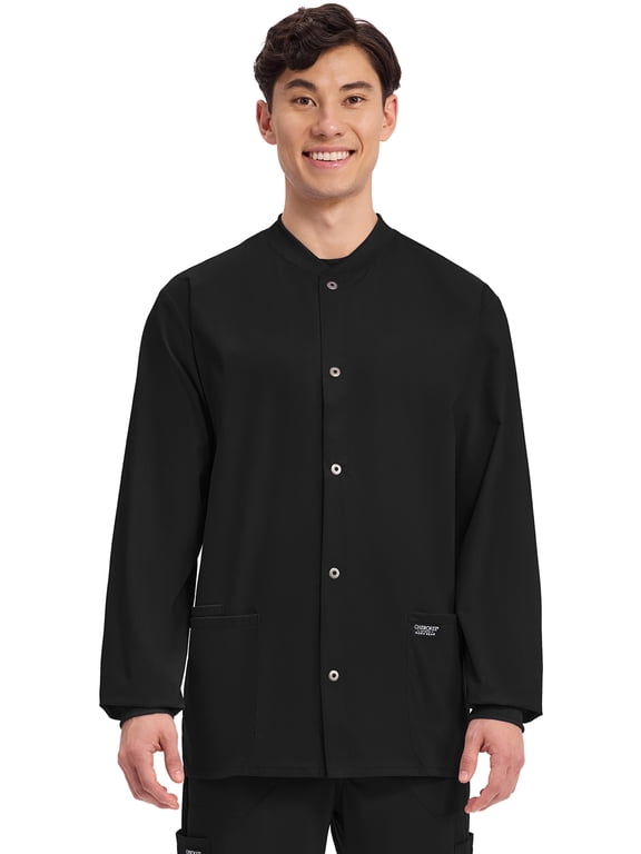 Workwear Professionals Men Warm Up Scrubs Jacket Snap Front WW360