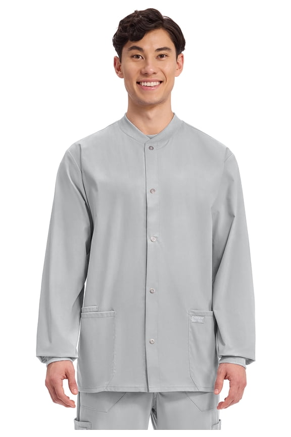 Workwear Professionals Men Warm Up Scrubs Jacket Snap Front WW360