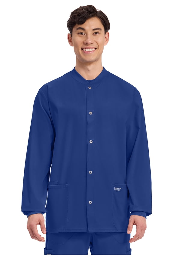 Workwear Professionals Men Warm Up Scrubs Jacket Snap Front WW360