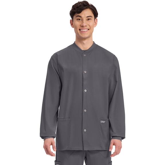 Cherokee Workwear Professionals Men Warm Up Scrubs Jacket Snap Front WW360