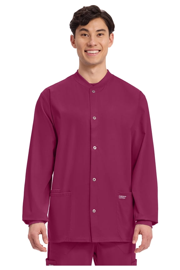 Workwear Professionals Men Warm Up Scrubs Jacket Snap Front WW360