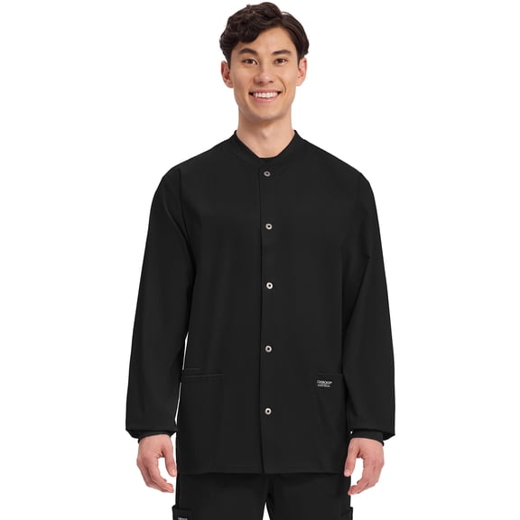 Cherokee Workwear Professionals Men Warm Up Scrubs Jacket Snap Front XL WW360, Male