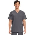 thumbnail image 1 of Cherokee Workwear Professionals Scrubs Top for Men V-Neck WW695, XL, Pewter, 1 of 9