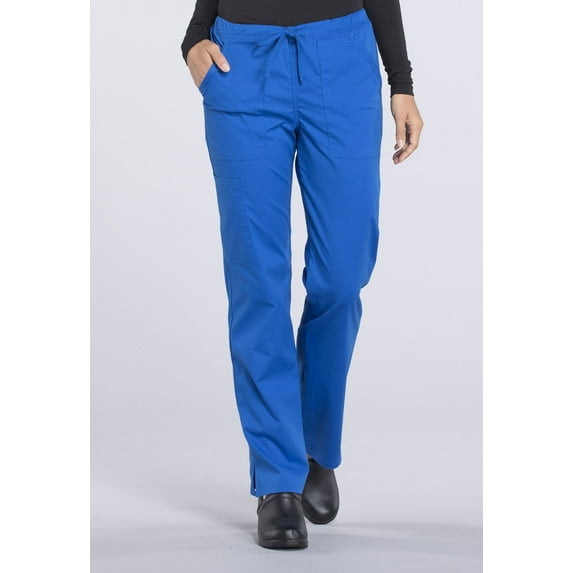 Cherokee Workwear Professionals Women's Scrubs Pant Mid Rise Straight Leg Drawstring WW160
