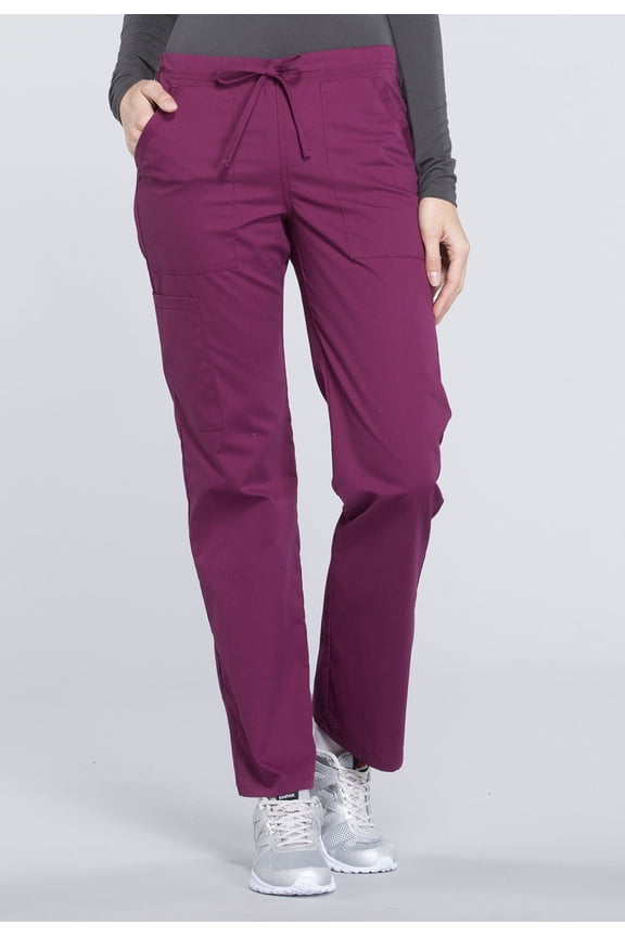 Workwear Professionals Women's Scrubs Pant Mid Rise Straight Leg Drawstring WW160