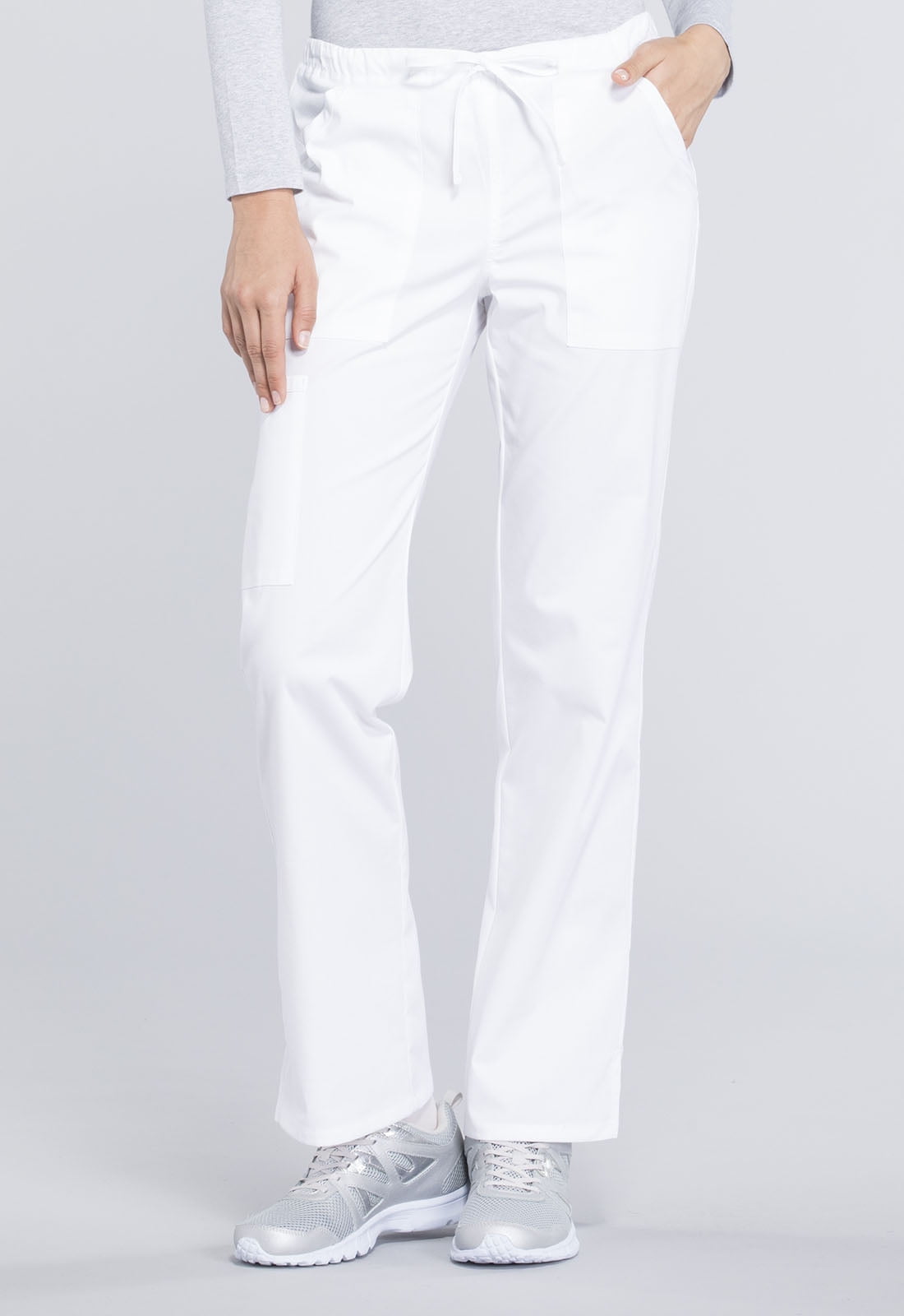 Cherokee Women's Workwear Pantalone Cargo Per Infermiere - Vita Media Con Gamba Svasata, Tasca Strumentale