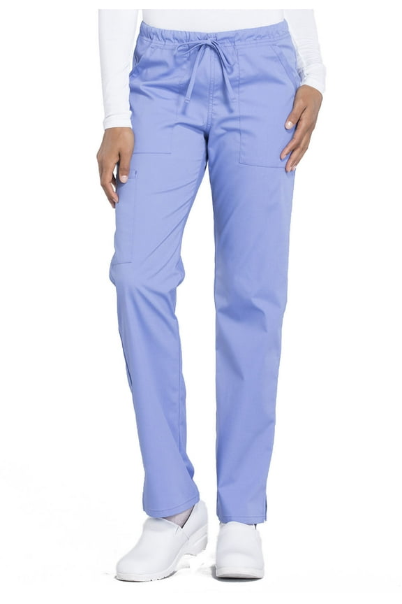 Workwear Professionals Women's Scrubs Pant Mid Rise Straight Leg Drawstring WW160