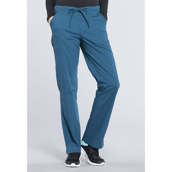 Cherokee Workwear Professionals Women's Scrubs Pant Mid Rise Straight Leg Drawstring WW160