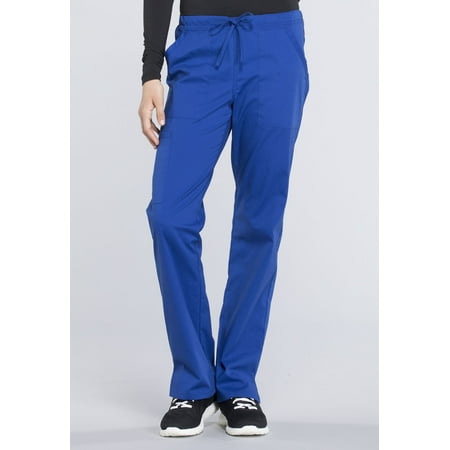 Cherokee Workwear Professionals Women's Scrubs Pant Mid Rise Straight Leg Drawstring WW160