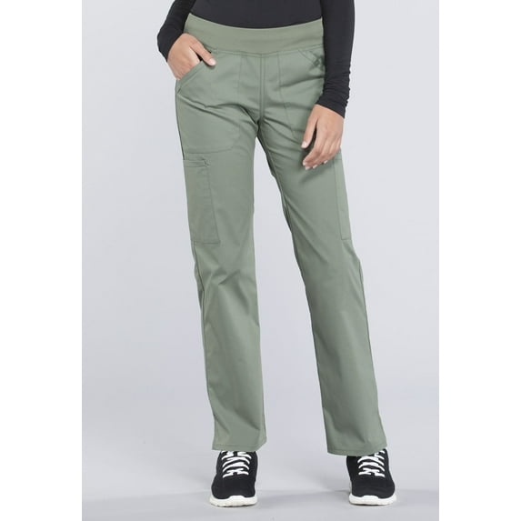 Cherokee Workwear Professionals Women's Scrubs Pant Mid Rise Straight Leg Pull-On Cargo WW170