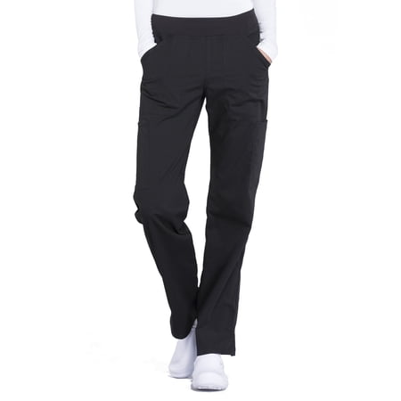 Cherokee Workwear Professionals Women's Scrubs Pant Mid Rise Straight Leg Pull-On Cargo WW170