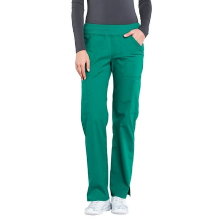 Cherokee Workwear Professionals Women's Scrubs Pant Mid Rise Straight Leg Pull-On Cargo WW170