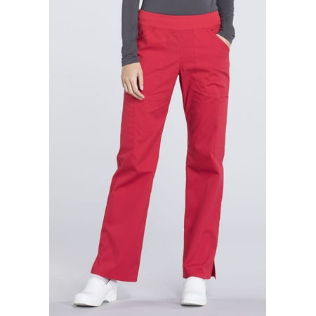 Cherokee Workwear Professionals Women's Scrubs Pant Mid Rise Straight Leg Pull-On Cargo WW170