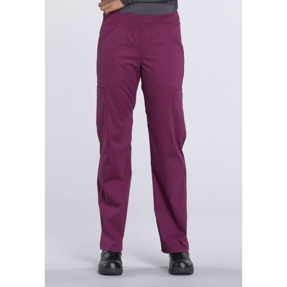 Cherokee Workwear Professionals Women's Scrubs Pant Mid Rise Straight Leg Pull-On Cargo WW170