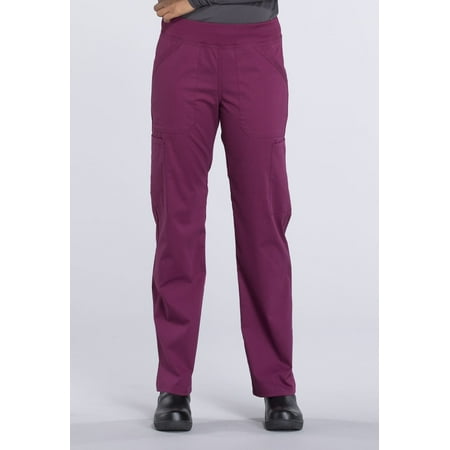 Cherokee Workwear Professionals Women's Scrubs Pant Mid Rise Straight Leg Pull-On Cargo WW170