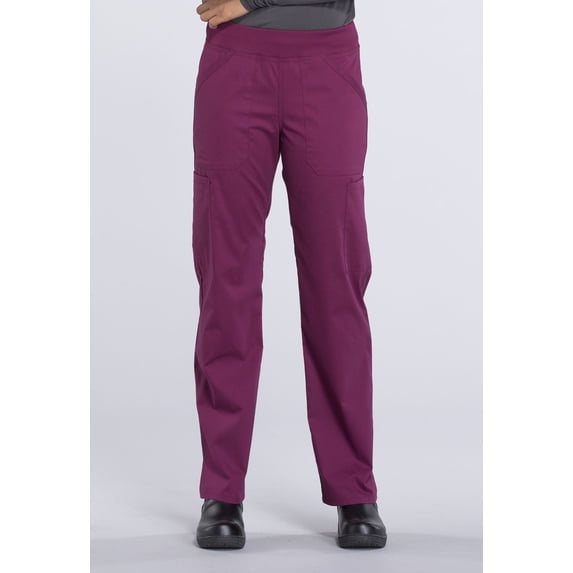 Cherokee Workwear Professionals Women's Scrubs Pant Mid Rise Straight Leg Pull-On Cargo WW170