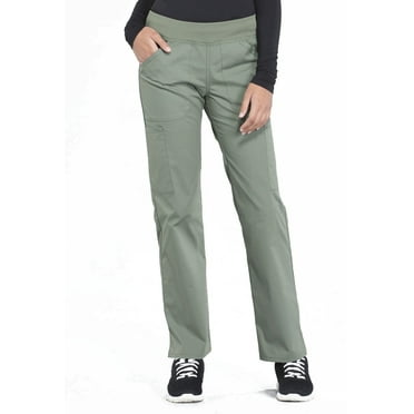 Cherokee Workwear Professionals Women's Scrubs Pant Mid Rise Straight Leg Pull-On Cargo WW170