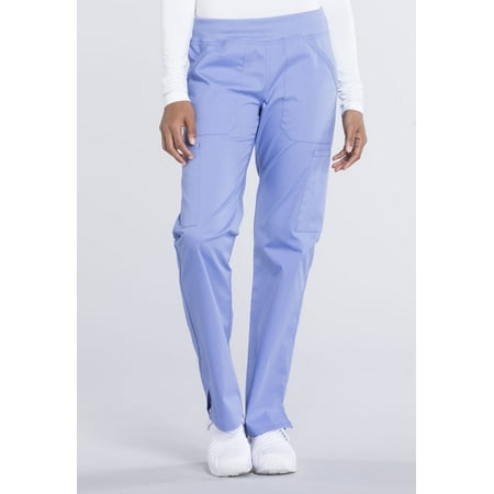 Cherokee Workwear Professionals Women's Scrubs Pant Mid Rise Straight Leg Pull-On Cargo WW170