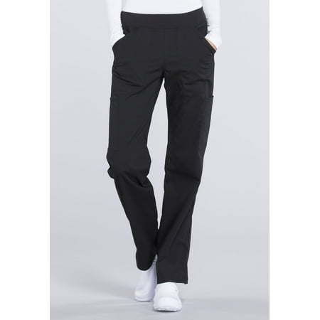 Cherokee Workwear Professionals Women's Scrubs Pant Mid Rise Straight Leg Pull-On Cargo WW170
