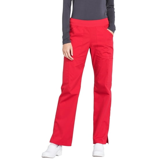 Cherokee Workwear Professionals Women's Scrubs Pant Mid Rise Straight Leg Pull-On Cargo WW170