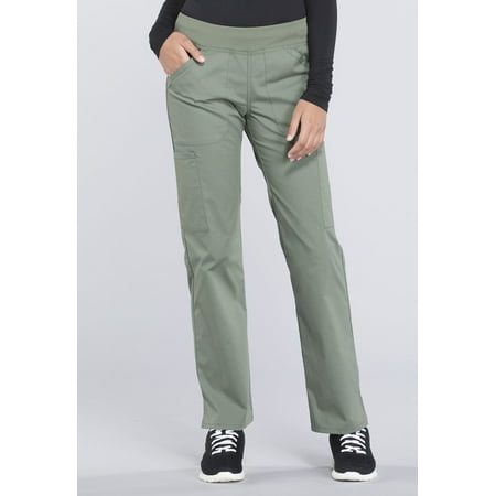 Cherokee Workwear Professionals Women's Scrubs Pant Mid Rise Straight Leg Pull-On Cargo WW170