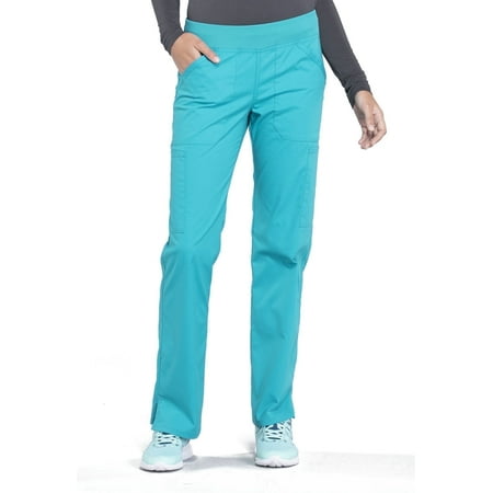 Cherokee Workwear Professionals Women's Scrubs Pant Mid Rise Straight Leg Pull-On Cargo WW170