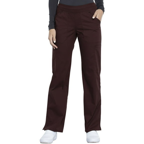 Cherokee Workwear Professionals Women's Scrubs Pant Mid Rise Straight Leg Pull-On Cargo WW170