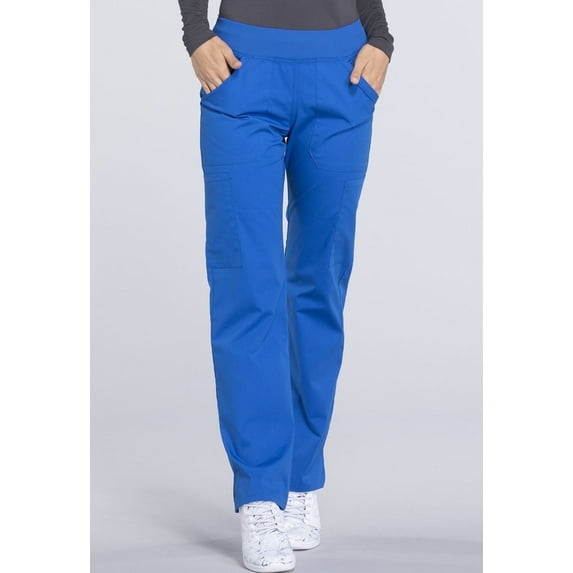 Cherokee Workwear Professionals Women's Scrubs Pant Mid Rise Straight Leg Pull-On Cargo WW170