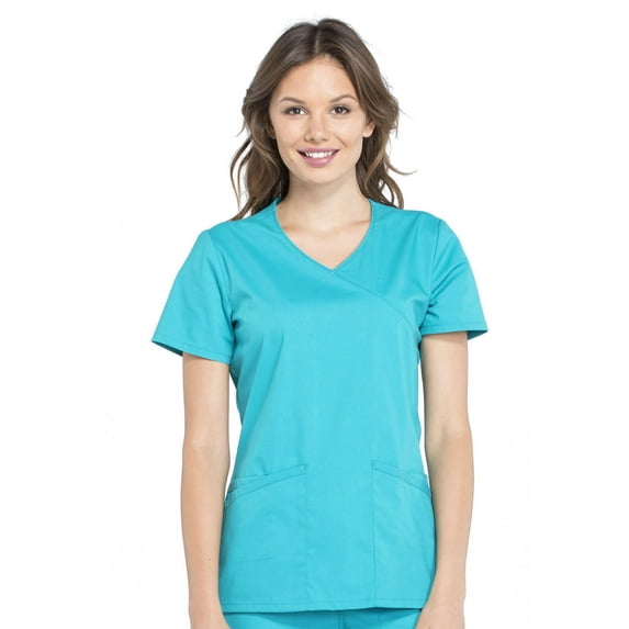 Cherokee Workwear Professionals Women's Scrubs Top Mock Wrap WW655
