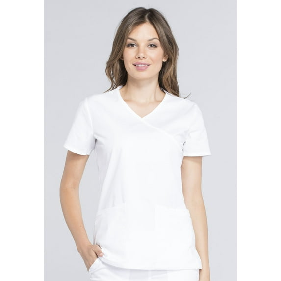 Cherokee Workwear Professionals Women's Scrubs Top Mock Wrap WW655